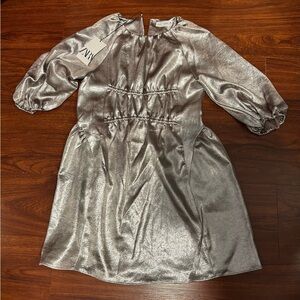 Zara Shiny Silver Kids Dress